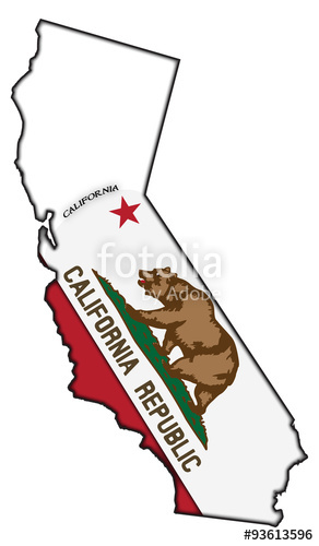 292x500 California Flag In Map Stock Image And Royalty Free Vector