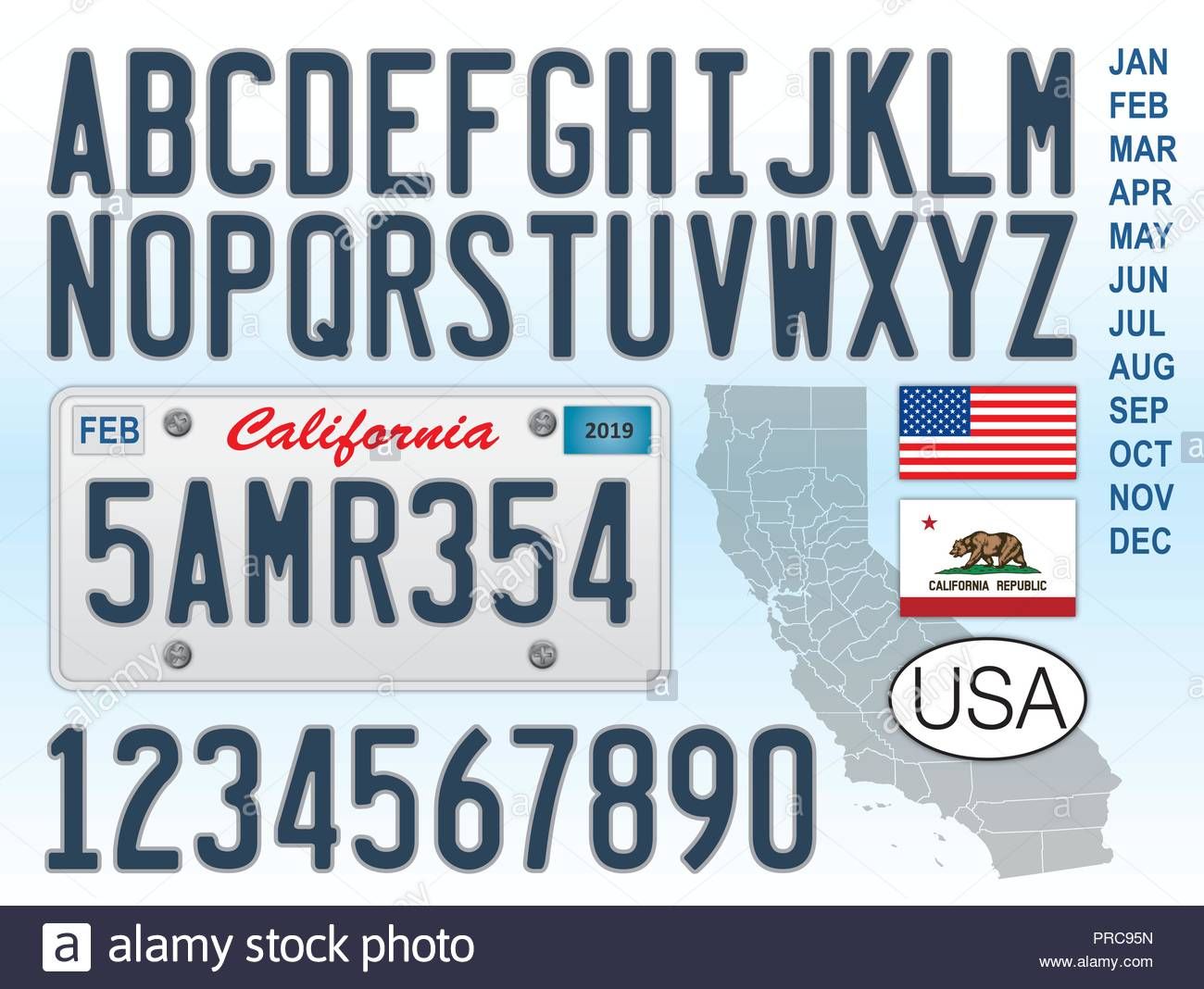 California License Plate Font Type