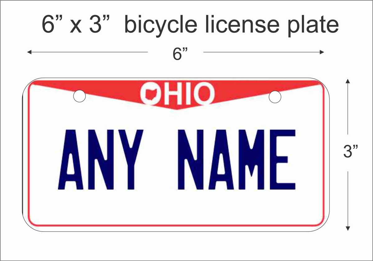 Ohio State Replica Mini License Plate For Bicycles, Bikes 1200x840 Ohio State Replica Mini License Plate For Bicycles, Bikes