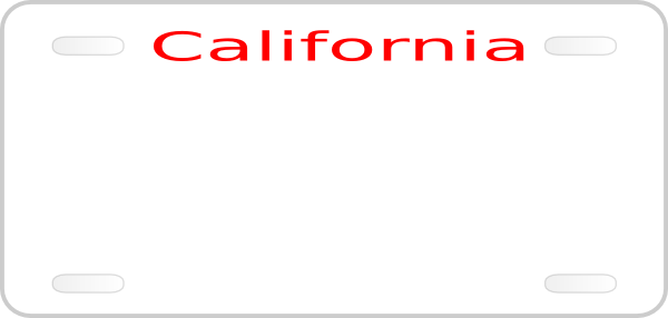 California License Plate Clip Art 600x286 California License Plate Clip Art