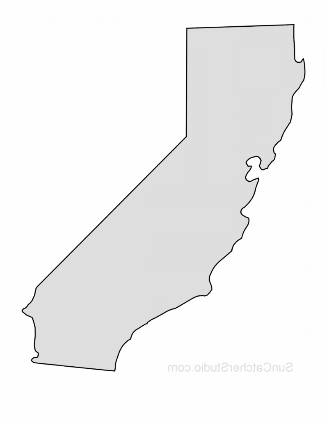 California Map Outline Vector at Vectorified.com | Collection of ...