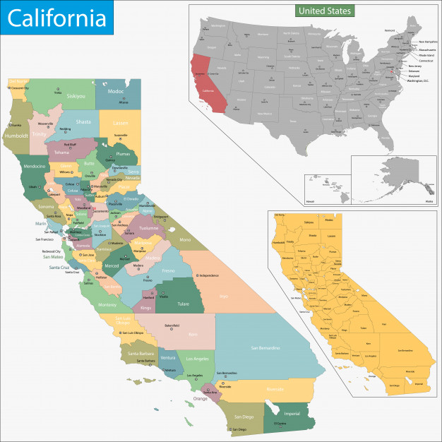 626x626 California Map Vector Premium Download