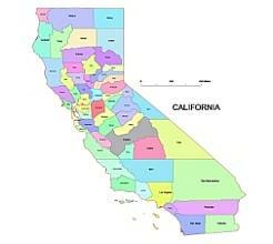 246x220 Preview Of California County Vector Map, Colored Lossless