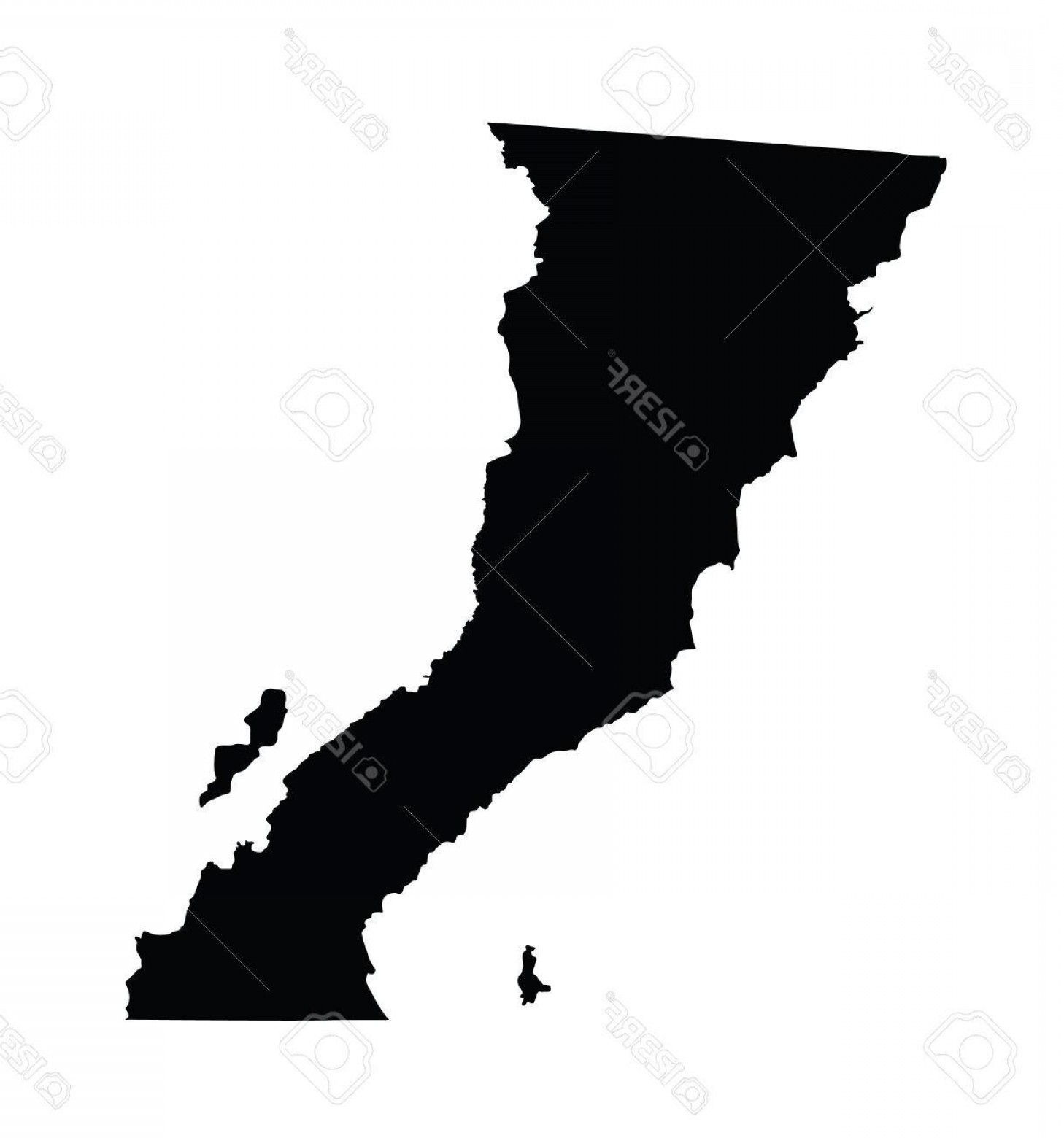 1458x1560 Baja California Map Vector Geekshirts