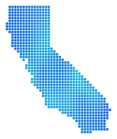 378x450 Blue Dotted California Map Vector Geographic Map In Blue Color