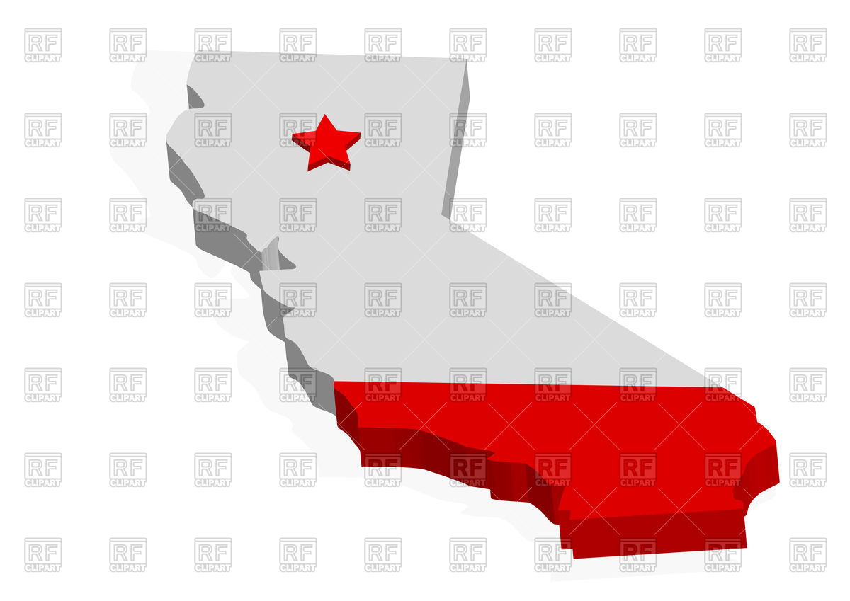 1200x849 California, Abstract Map On F White Background Vector Image