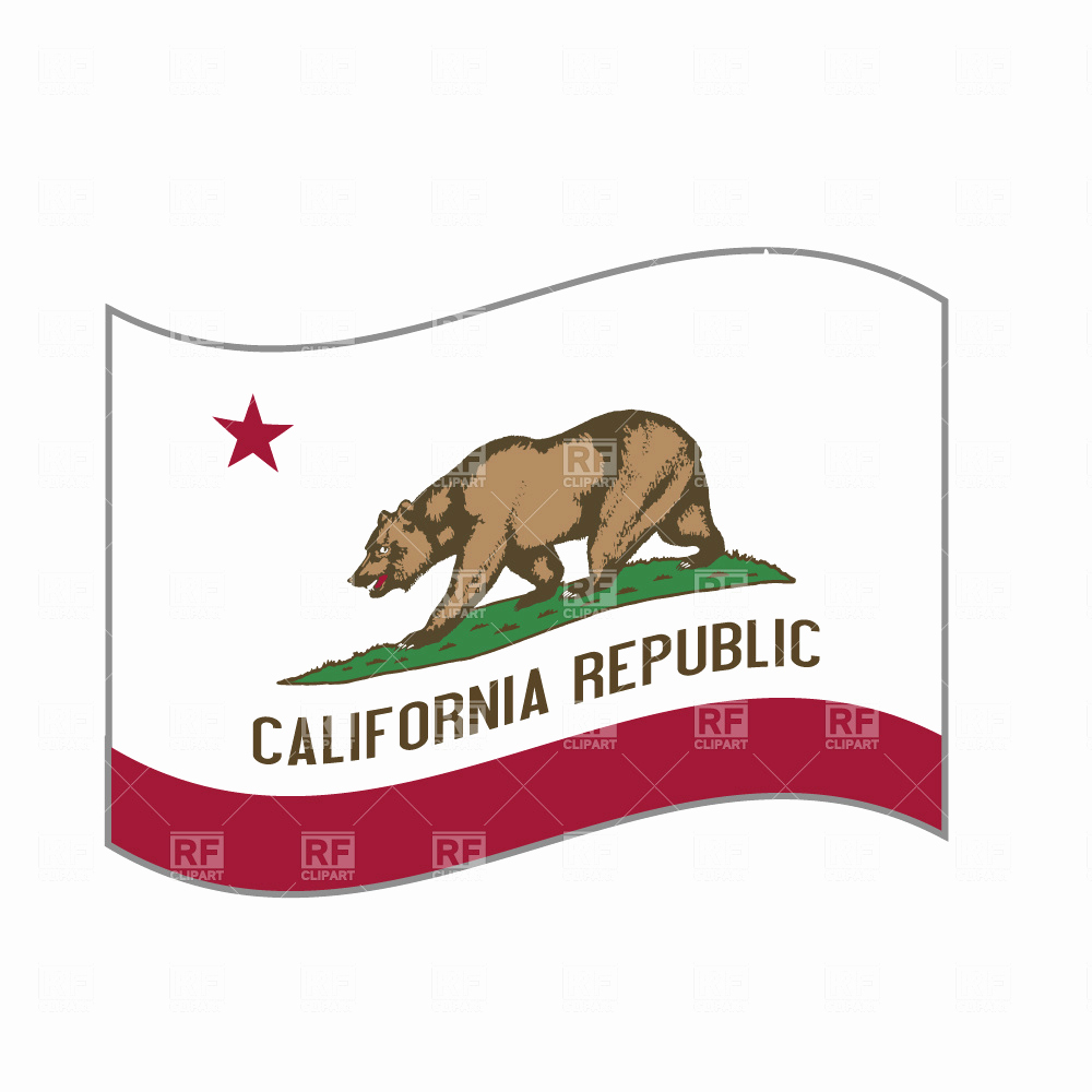 1000x1000 California State Outline Luxury California State Flag Vector Image