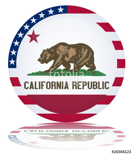 Californian State Round Flag Button 429x500 Californian State Round Flag Button