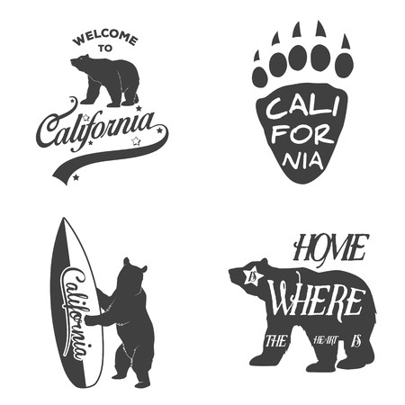 Set Of Vintage Monochrome California Emblems And Design Elements 450x450 Set Of Vintage Monochrome California Emblems And Design Elements