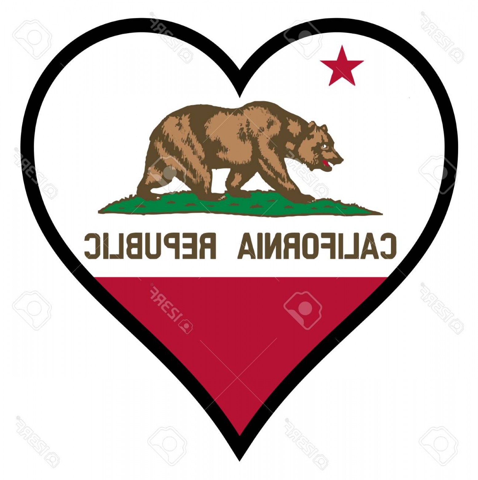 California Republic Flag Vector Soidergi 1555x1560 California Republic Flag Vector Soidergi