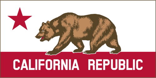 500x252 California Republic Banner Vector Clip Art