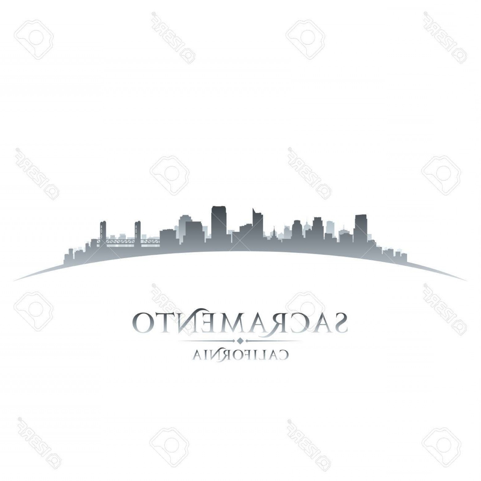 Photosacramento California City Skyline Silhouette Vector 1560x1558 Photosacramento California City Skyline Silhouette Vector