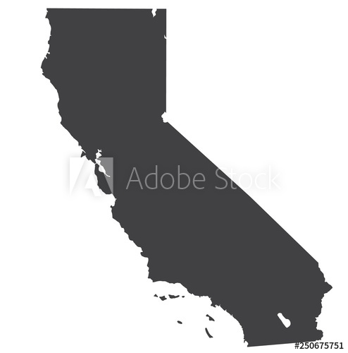 Vector California Map Silhouette Isolated Vector Illustration 494x500 Vector California Map Silhouette Isolated Vector Illustration