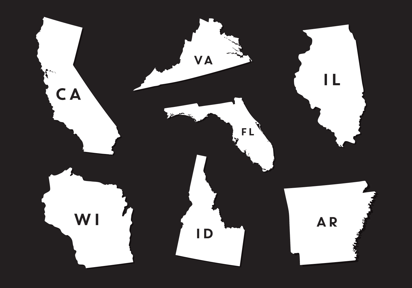 California Free Vector Art 1400x980 California Free Vector Art