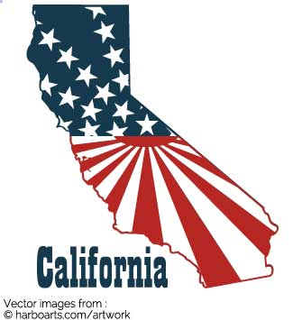 335x355 Download I Love California State Map Bumper Sticker