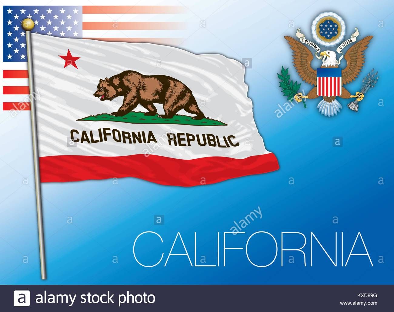 1300x1030 Download This Stock Vector California Federal State Flag, United
