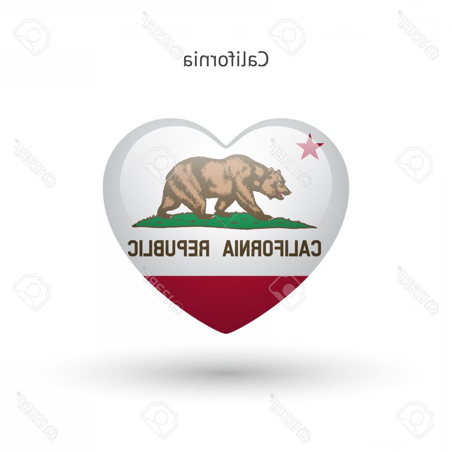 1560x1560 Photostock Vector Love California State Symbol Heart Flag Icon