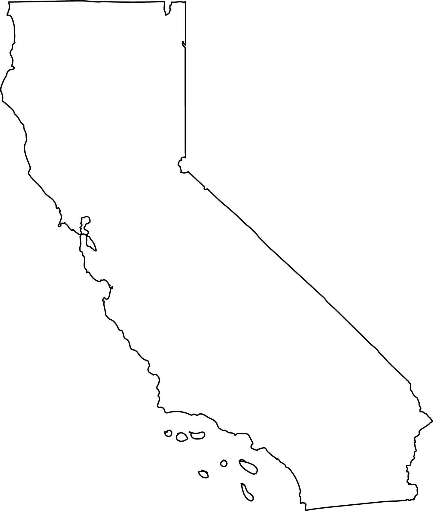 California state outline vector at vectorified collection of