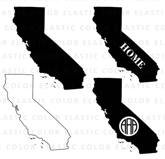 570x550 California State California Clipart Etsy