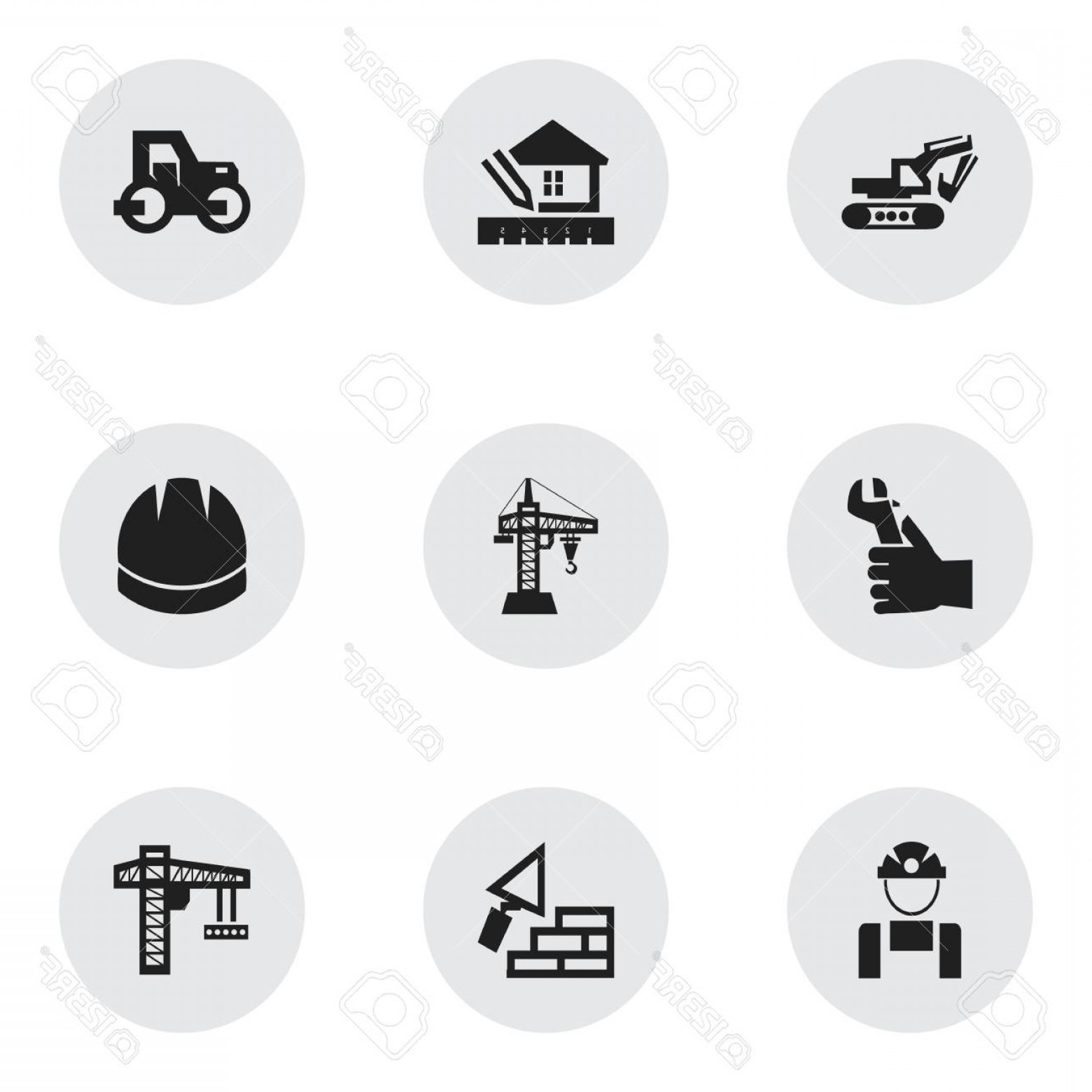 1560x1560 Photostock Vector Set Of Editable Construction Icons Includes
