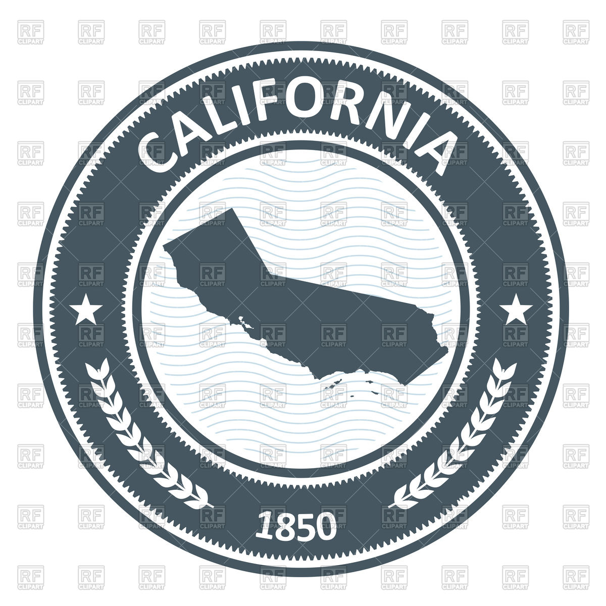 1200x1200 California State Silhouette