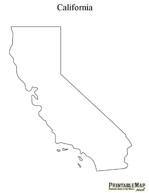 500x647 Printable Map Of California Craft Room California State