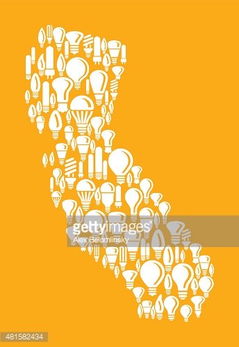 California State On Vector Lightbulb Pattern Background Premium 344x500 California State On Vector Lightbulb Pattern Background Premium