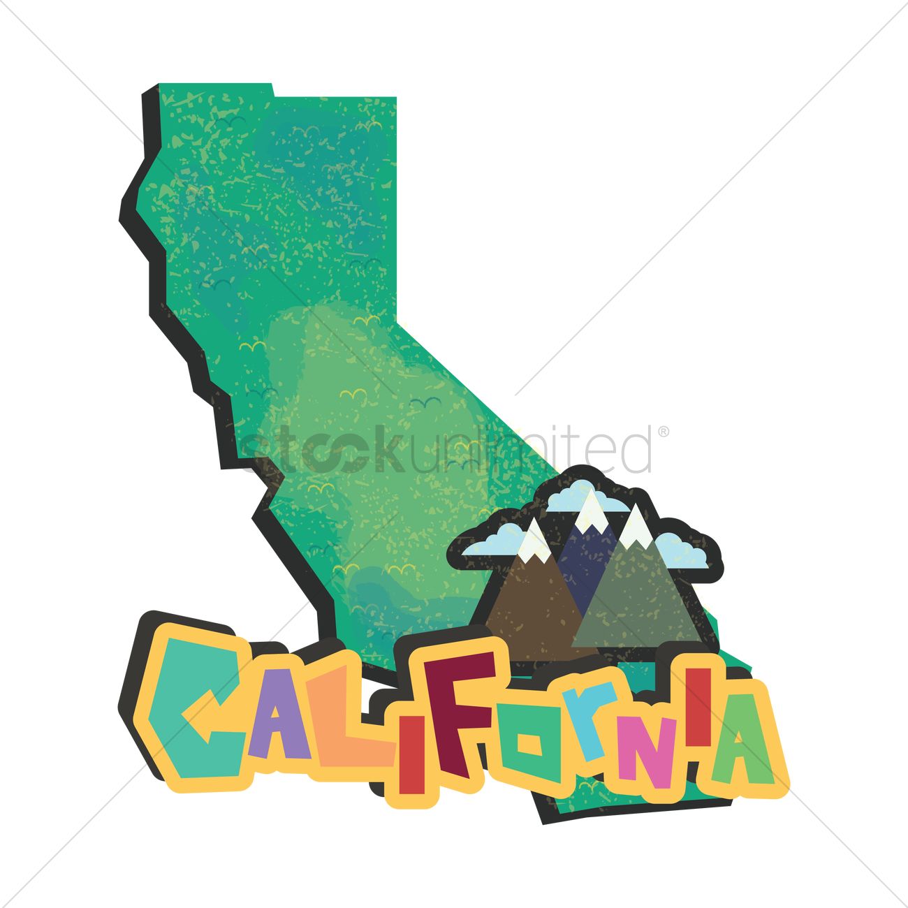 California State Map Vector Image 1300x1300 California State Map Vector Image