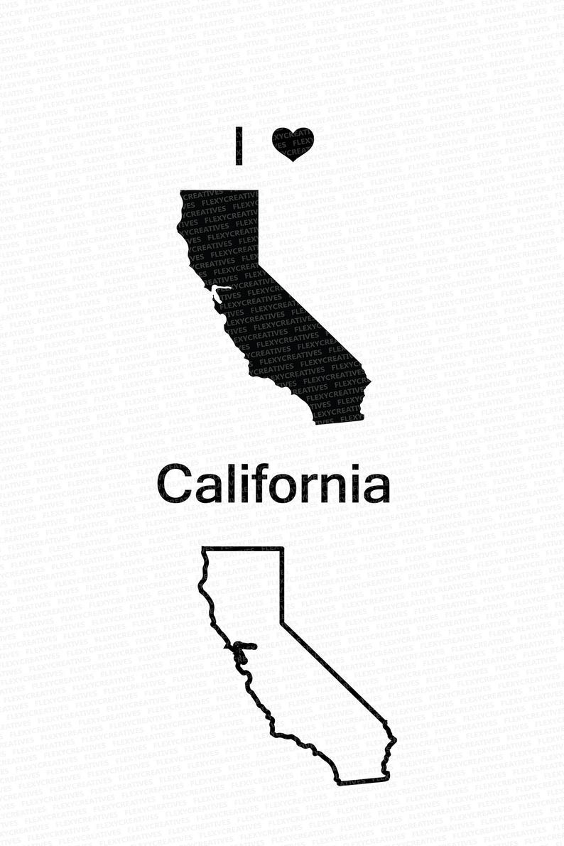 794x1191 California Vector State Clipart California Clip Art Etsy