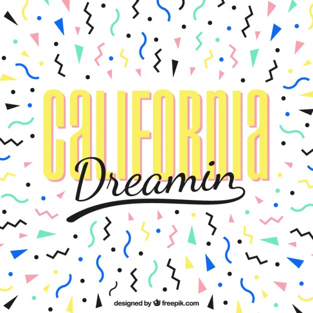 626x626 California Dreaming Memphis Background Vector Free Download