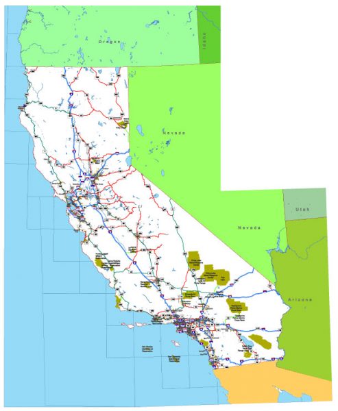 493x600 Free Vector Map State California Us Adobe Illustrator And Pdf Download