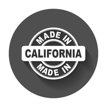 450x450 Made In California Vector Emblem Flat Royalty Free Vector Graphics