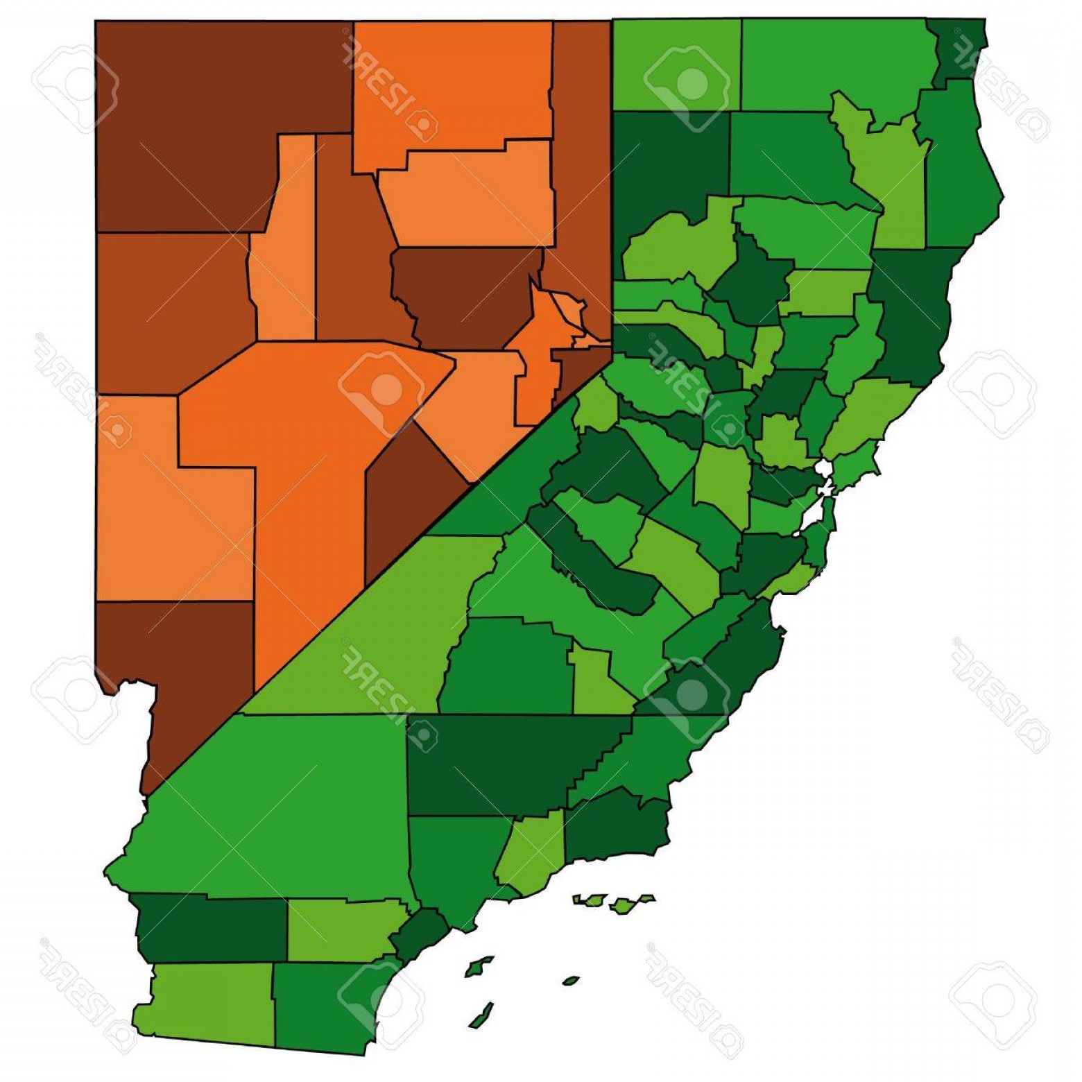 1560x1560 Map Of San Francisco Clipart Detailed Vector Map California