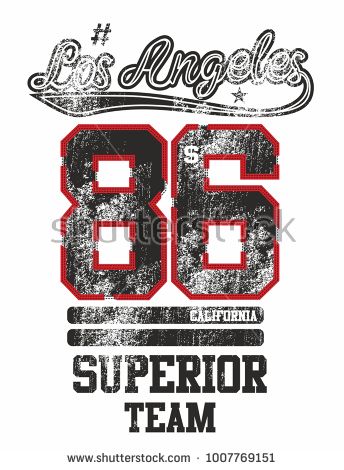 344x470 California Los Angeles Graphic Design Vector Art Blus Vector