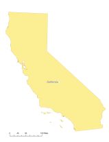 159x206 Free Digital California Outline Blank Map