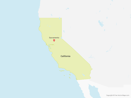 460x345 Vector Maps Of California Free Vector Maps