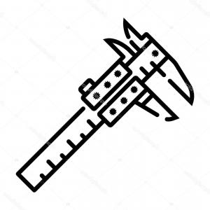 300x300 Stock Illustration Caliper Black White Vector Icon Cultracing