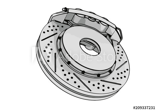 500x354 Brake Caliper Vector