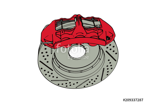 500x354 Brake Caliper Vector Stock Image And Royalty Free Vector