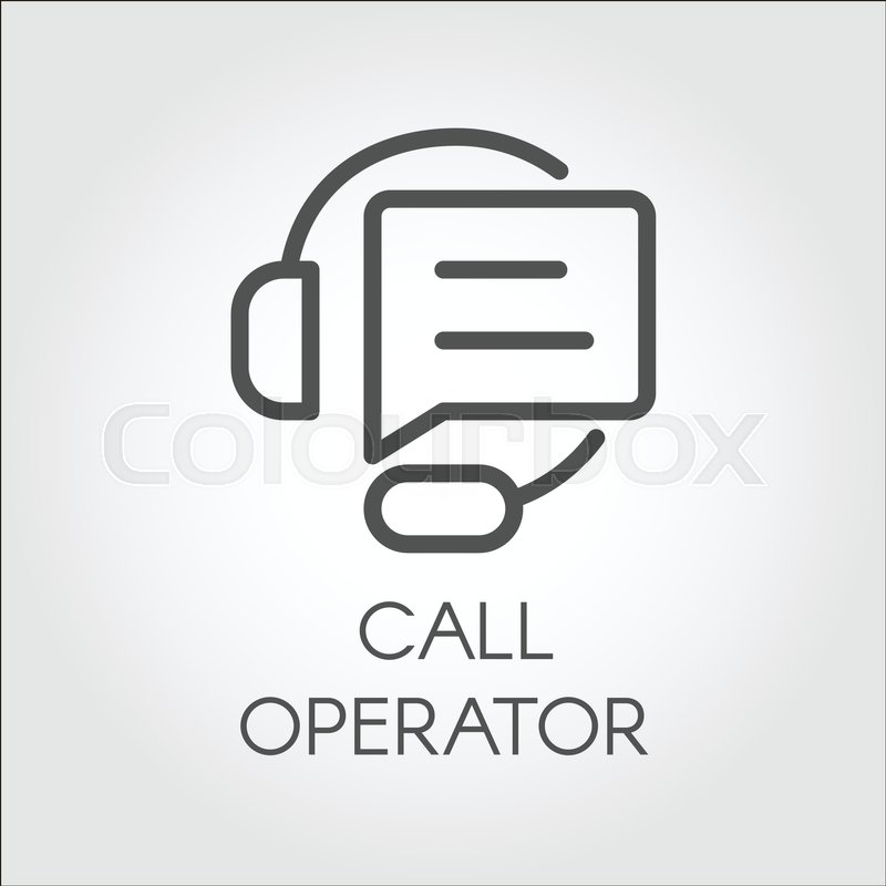 800x800 Call Center Line Icon, Headset And Stock Vector Colourbox