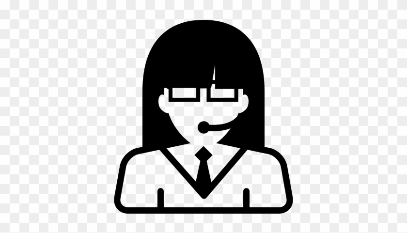 840x481 Call Center Girl With Glasses And Headset Vector