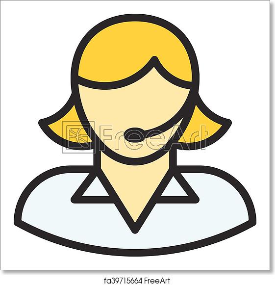 561x581 Free Art Print Of Operator Call Center Icon Operator Call Center