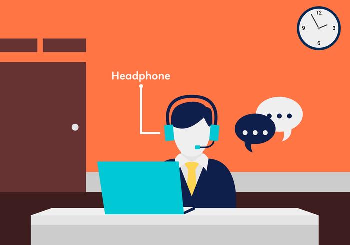 700x490 Call Center Agent Vector