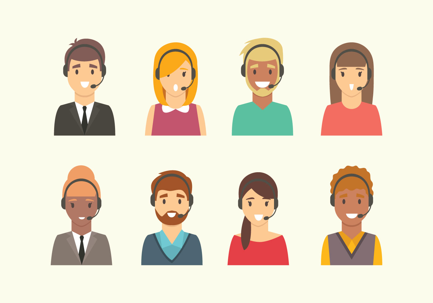 1400x980 Call Center Free Vector Art
