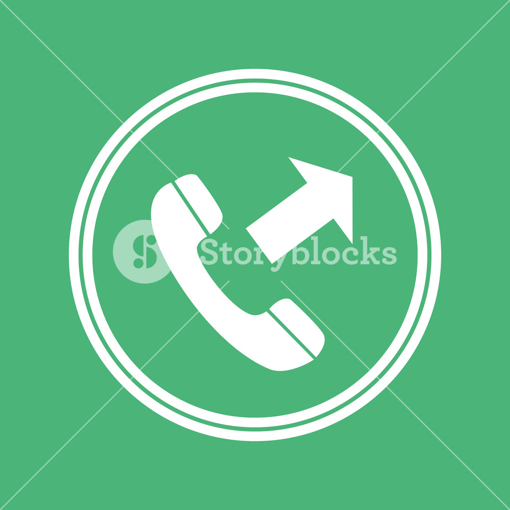 1000x1000 Outgoing Call Icon Vector, Mobile Application User Interface Sign