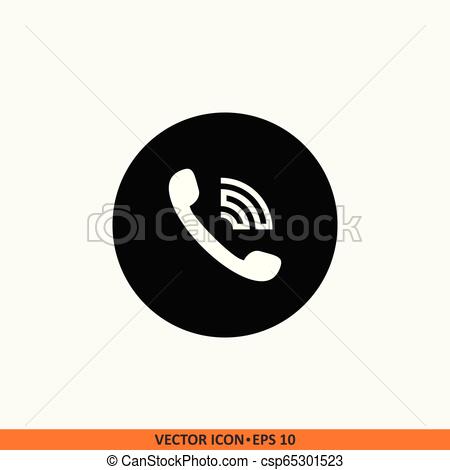 450x470 Phone Call Icon Round Button Vector Phone Call Icon With Wave