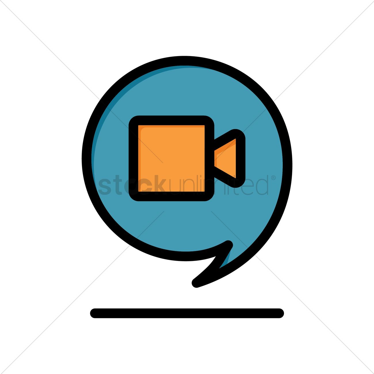 1300x1300 Video Call Icon Vector Image
