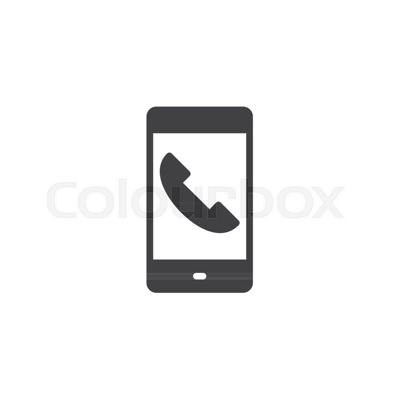 800x800 Mobile Phone Call Vector Icon Filled Stock Vector Colourbox