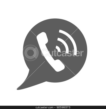 450x464 Phone Call Vector Icon Style Is Flat Rounded Symbol, Gray Color