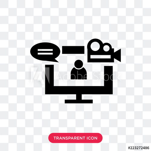 500x500 Video Call Vector Icon Isolated On Transparent Background, Video